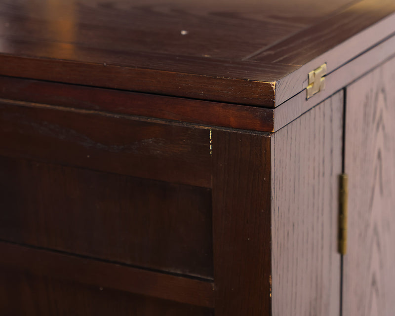 Crate & Barrel Bar Cabinet with Flip Top in Espresso Finish