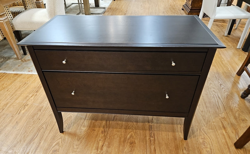 Baronet Espresso Two Drawer Filing Cabinet