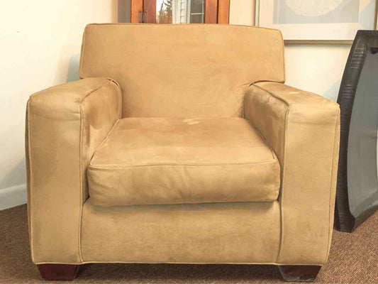 Crate & Barrel Tan Micro Fiber Chair