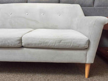 West Elm  Silver Micro Fiber 2 Cushion  Loveseat