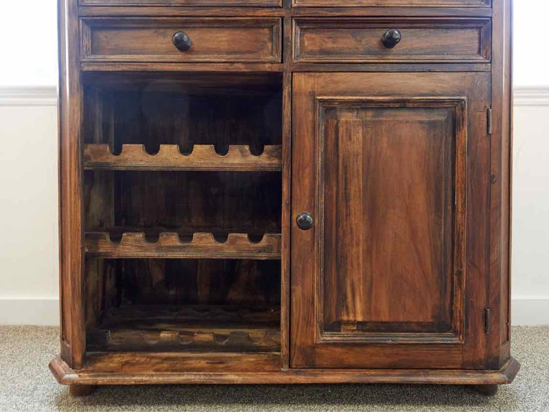 Rustic Bar Cabinet W/ Wine Storage