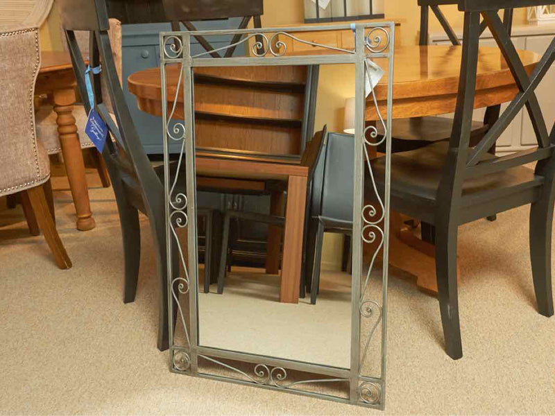 Grey Finish Metal Mirror