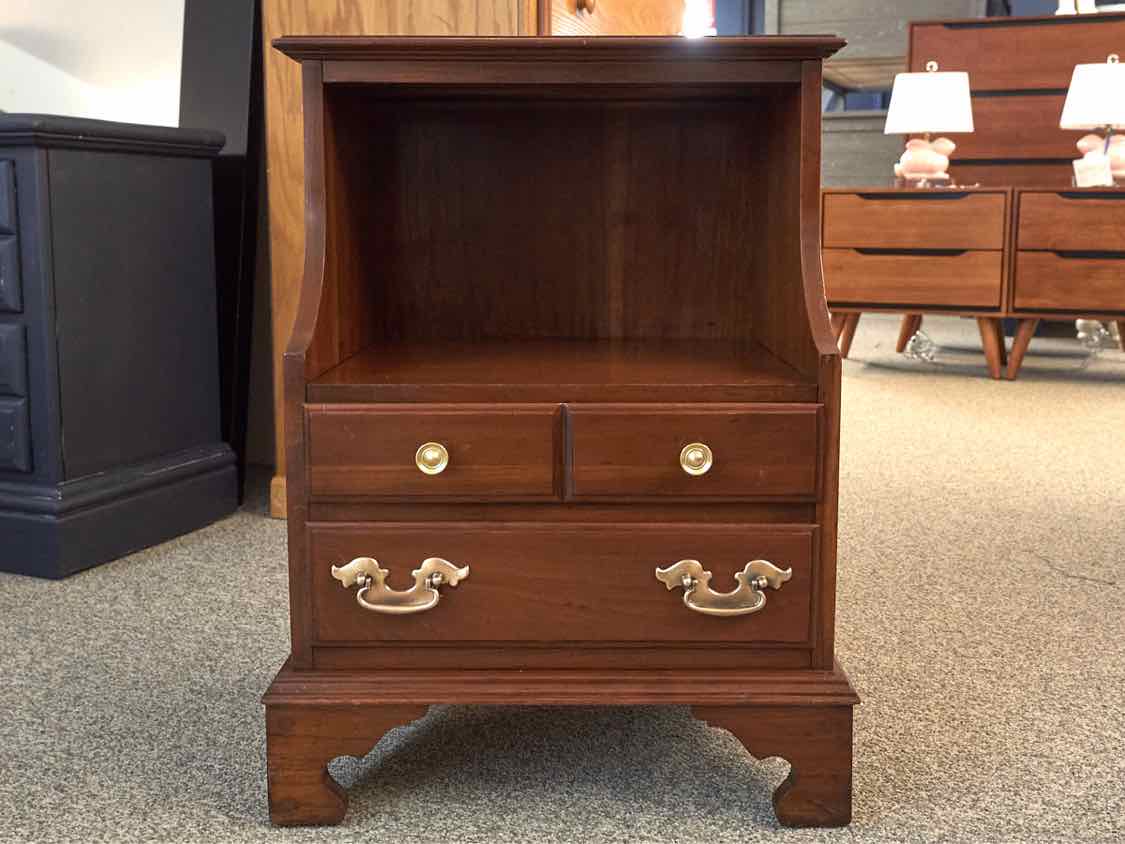 Permacraft Solid Cherry Two Drawer Nightstand