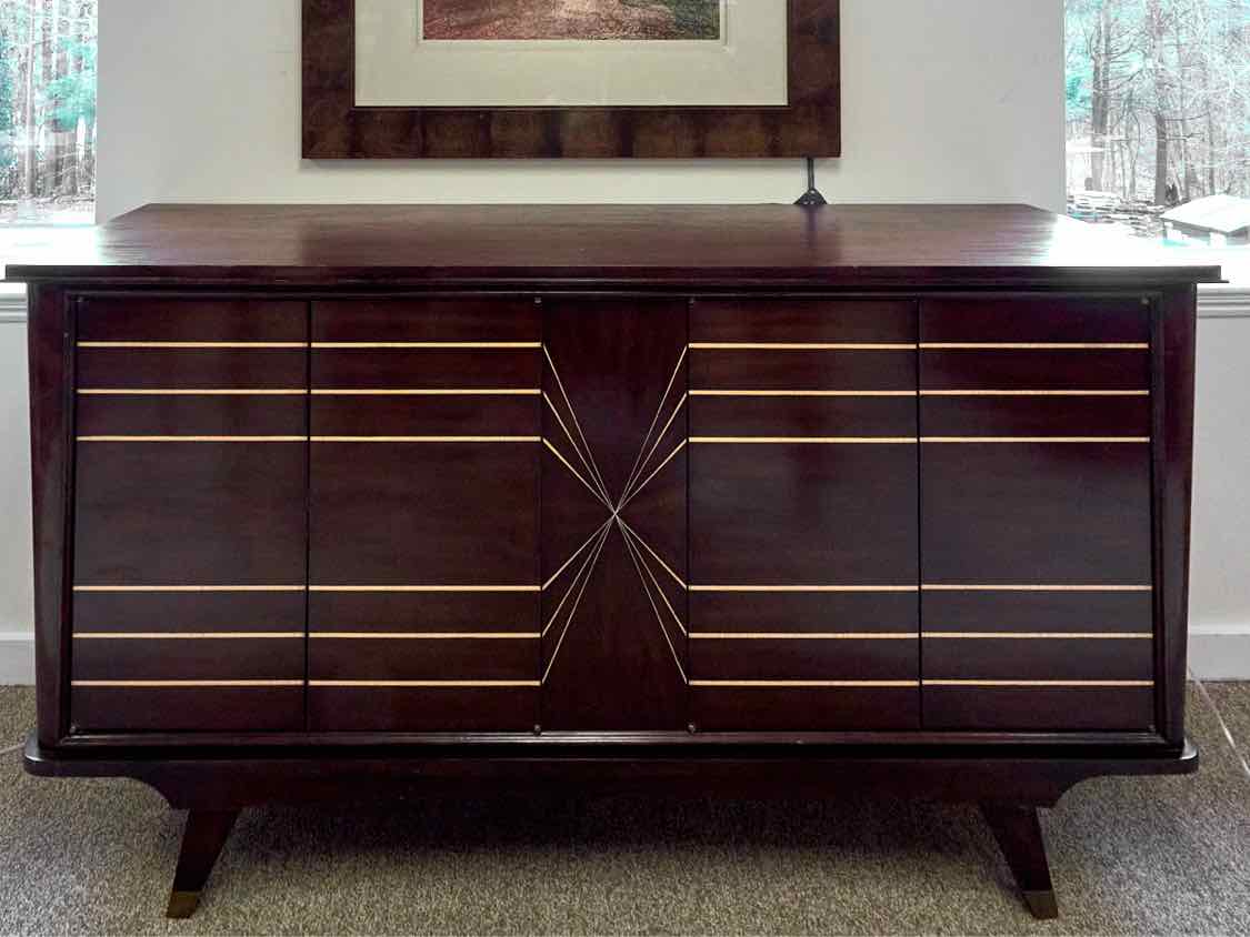 Theodore Alexander MCM Mahogany Four Door Sideboard