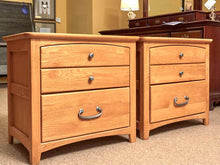 Pair of Blackhawk Oak 2 Drawer Nightstands with Pewter Finish Knobs