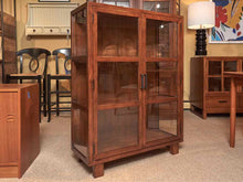 Cherry 2 Glass Door 3 Shelf Display Cabinet