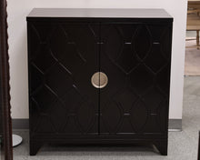 Century Furniture Paragon Accent Chest in Black with Satin Steel Pulls