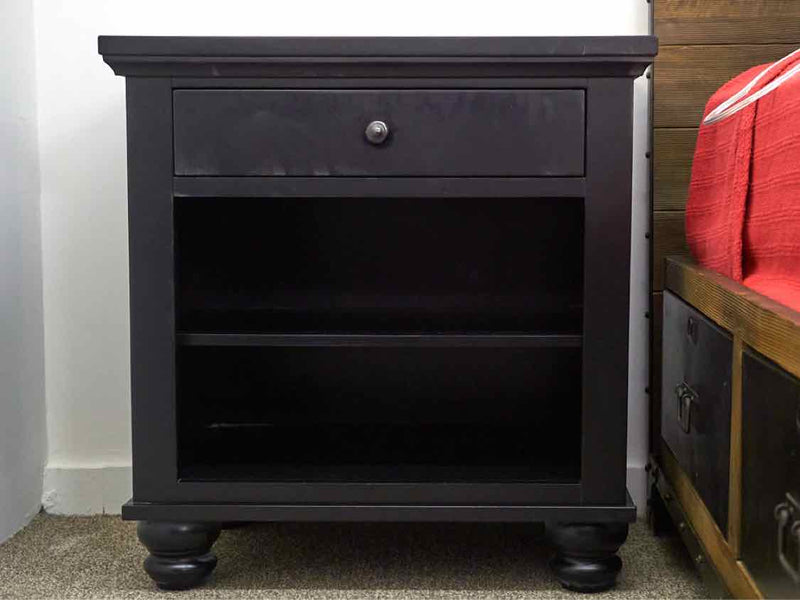 Aspen Home Black Nightstand W/ Turned Feet