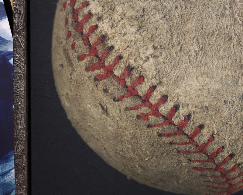 Set of 3 Prints of Vintage Baseballs in Driftwood Frames