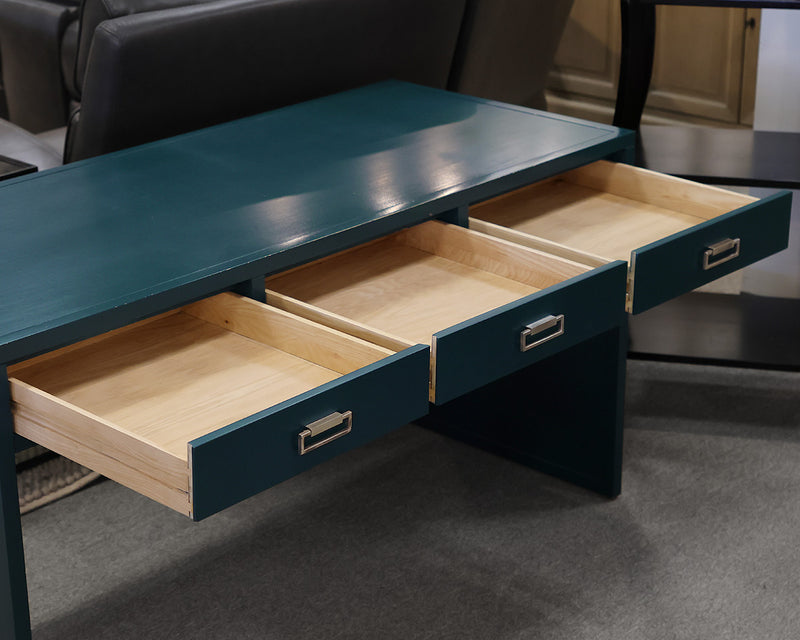 Alexa Hampton for Hickory Chair 3-Drawer Writing Desk in Teal