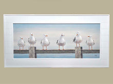 'The Lineup' White Shiplap Framed Print On Canvas