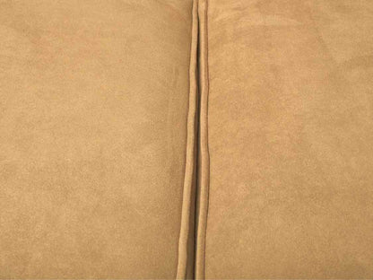 Crate & Barrel Tan Micro Fiber Tight Back 3 Cushion Sofa