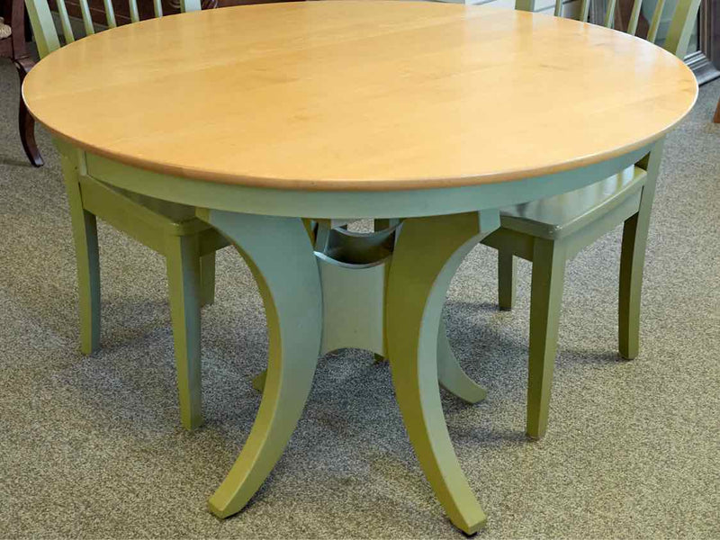 Circle Furniture Round Celery Green  Pedestal Table