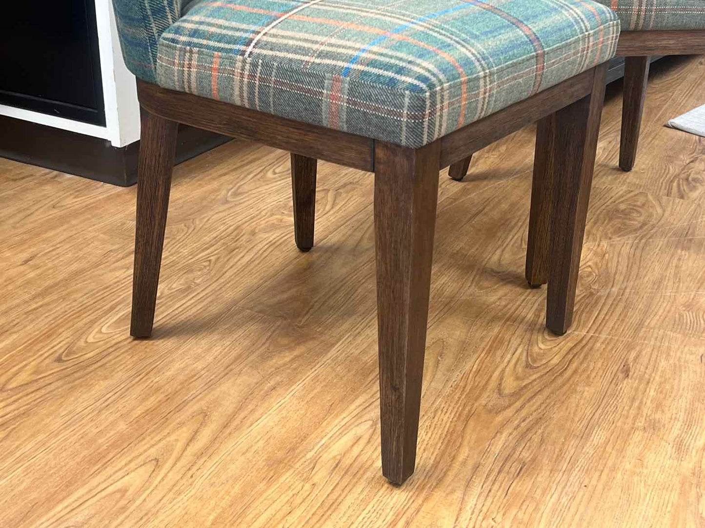 Pair of Plaid Pottery Barn Chairs