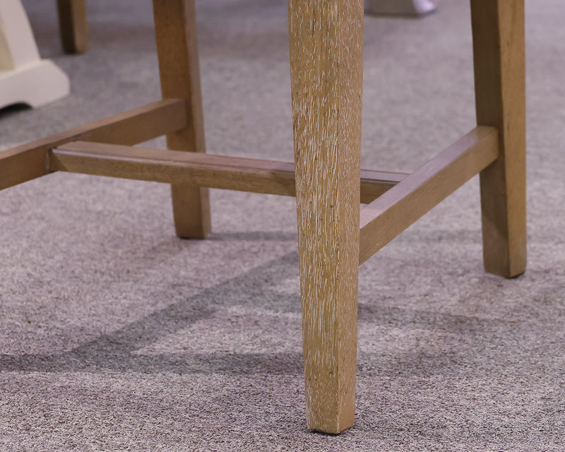 Universal Trestle Table & Set of 4 Chairs in Cream & Grey Wash Oak