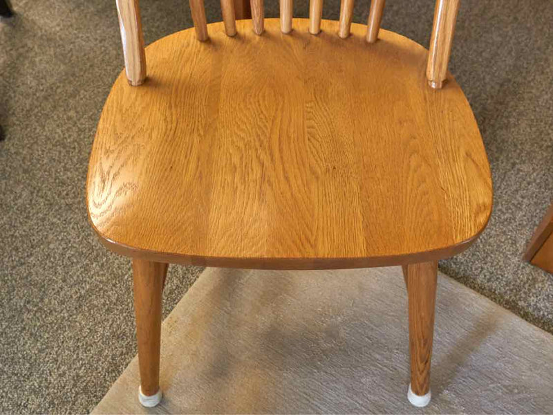 Eastern Butcher Block Table & Set of Six Chairs