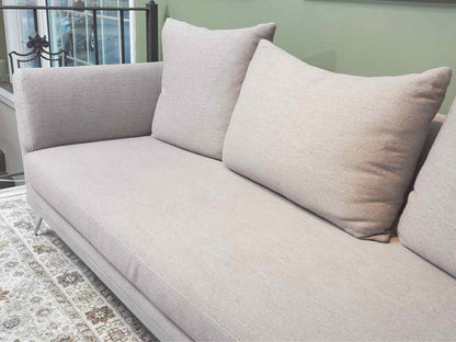 Italia  "Heather Grey' Bench Cushion 3 Back Cushions Sofa