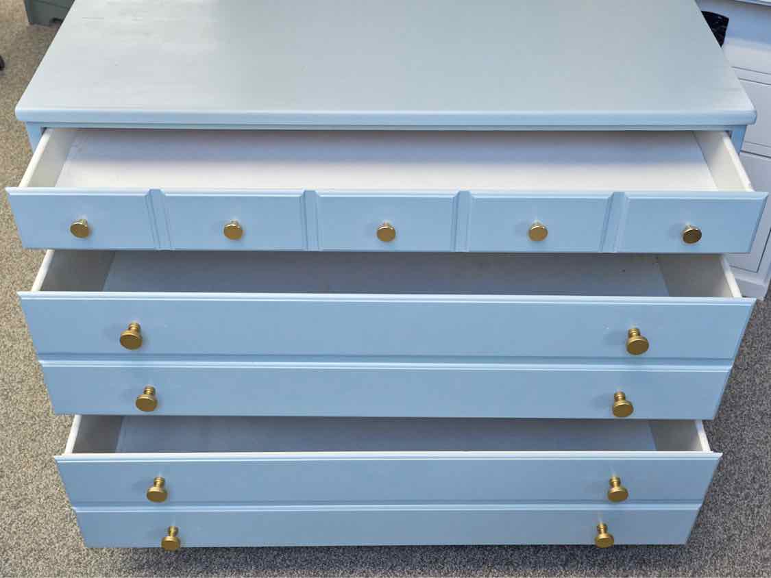 One Drawer Two Door Nightstand Finished in 'Pewter Grey'