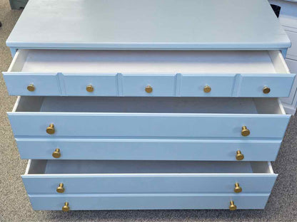 One Drawer Two Door Nightstand Finished in 'Pewter Grey'