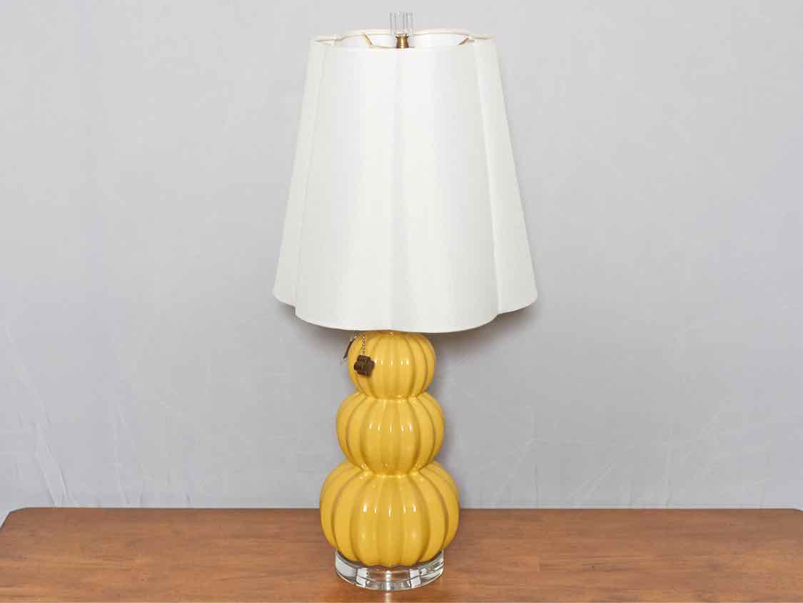 'Ophelia' Tamara Day Yellow Gold Ceramic Table Lamp