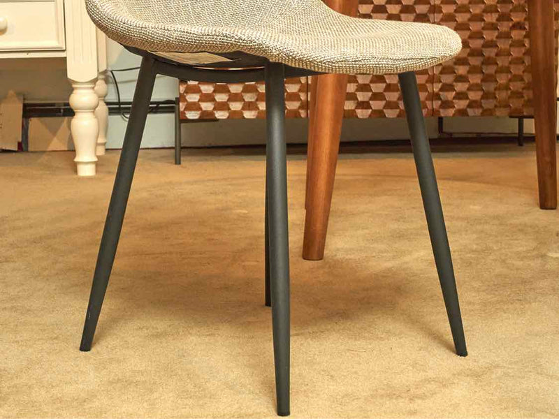 Pair of West Elm Mid Century Design Upholstered  Dining Chairs