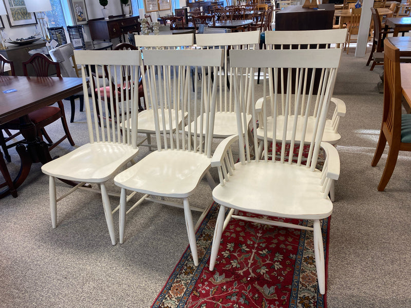 Set of 6 Boston Interiors  Cream Shaker style Dining Chairs