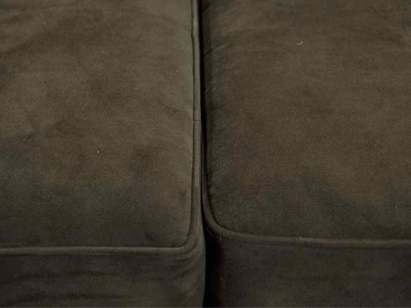 KFI Studio Home Chocolate Brown Micro Fiber Loveseat with Button Tufted  Back