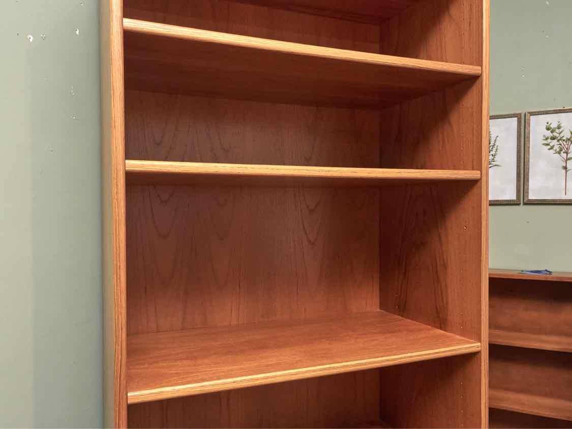 Teak 6 Shelf 2 Door Bookcase