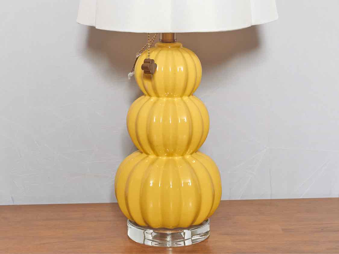 'Ophelia' Tamara Day Yellow Gold Ceramic Table Lamp