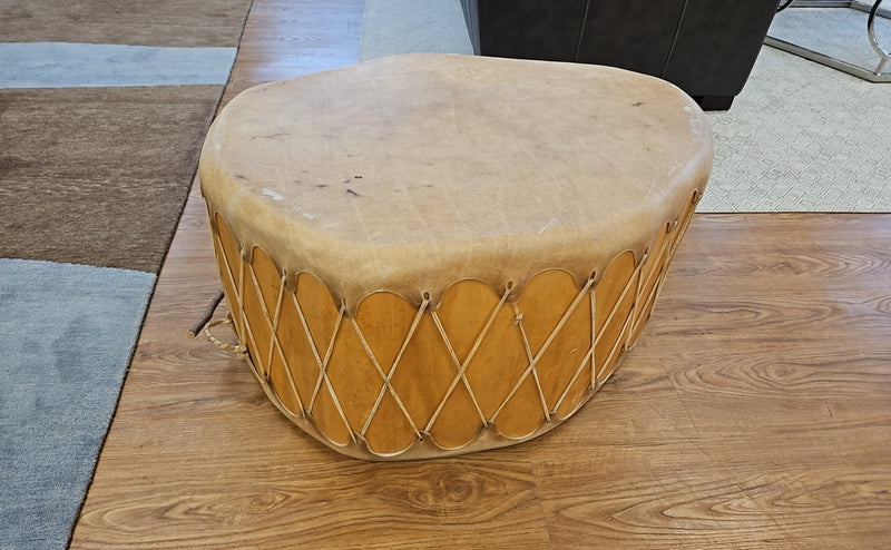 Handmade Taos Drum Cocktail Table