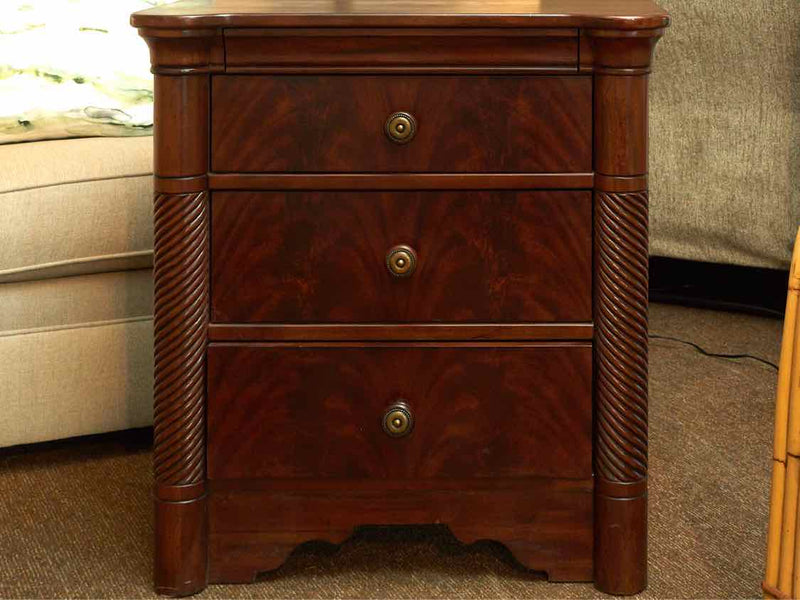 Heirloom Traditions Stained Cherry 3 Drawer & Pull Out Shelf Side Chest