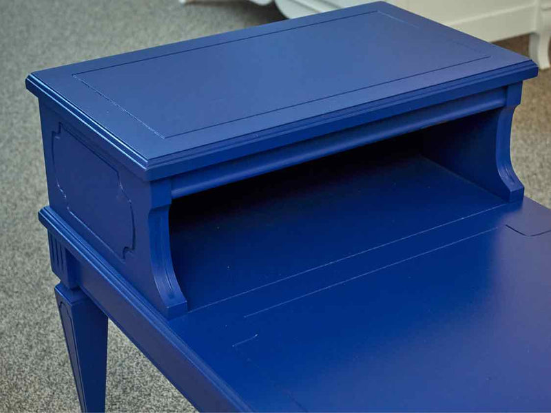 Pair of Royal Blue Stepback Side Tables