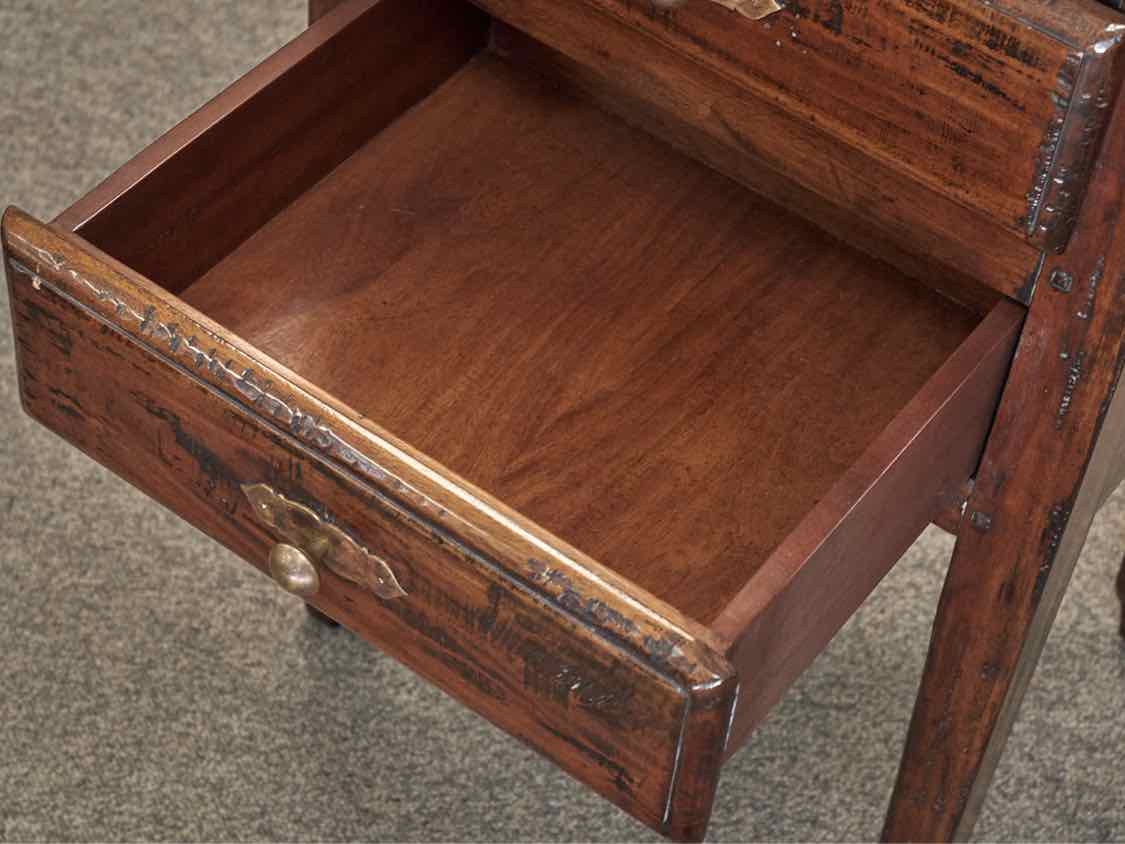 Rustic Pride Sasser Three Drawer Alderwood Side Table