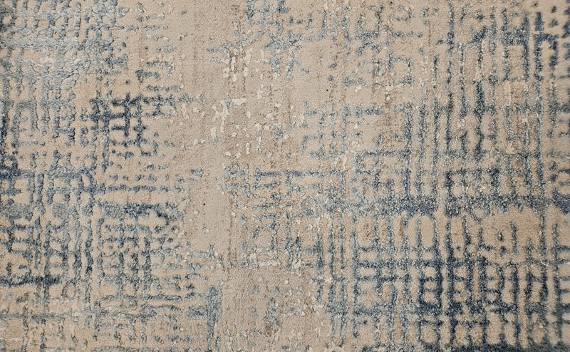 Contemporary Area Rug in Teal, Blue and Silver