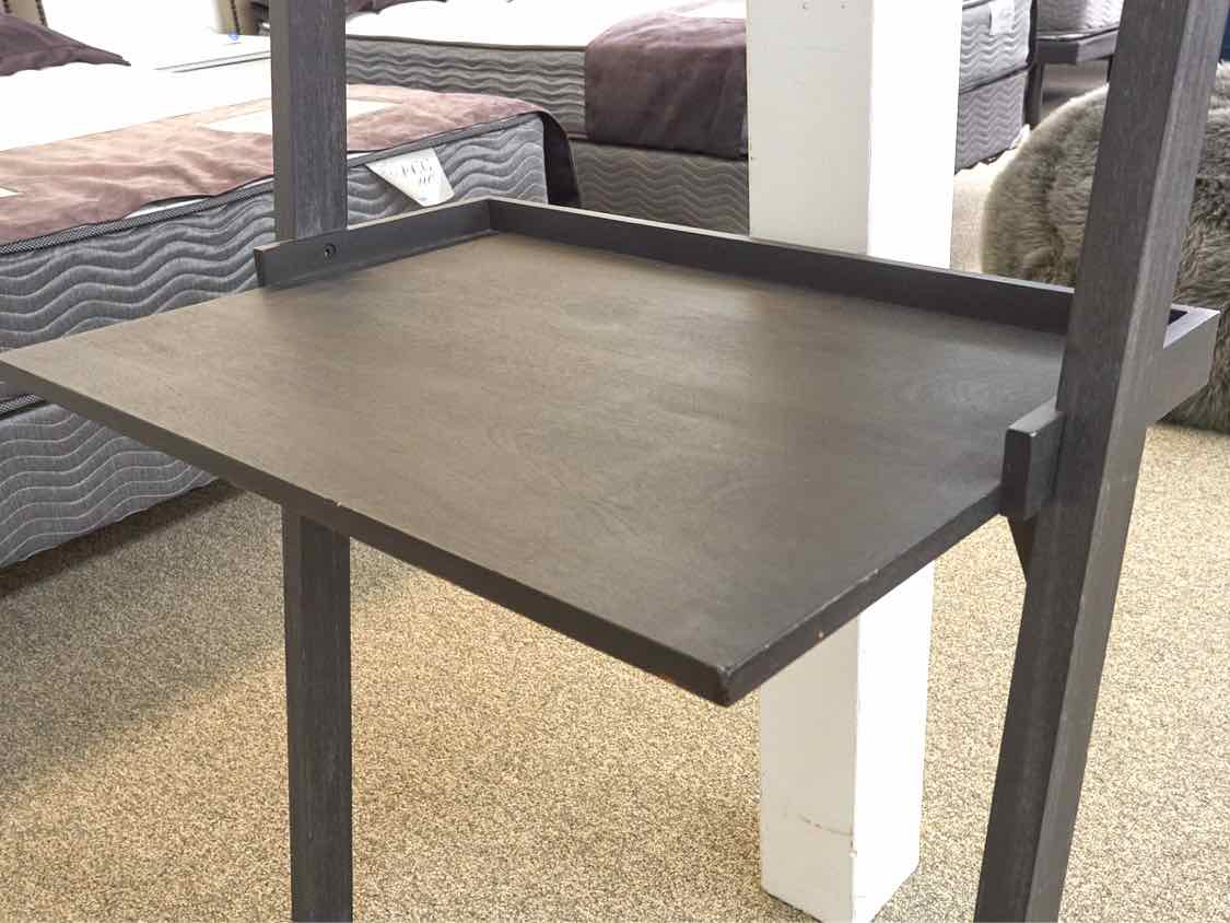 Crate & Barrel Black Leaning Desk with Shelves