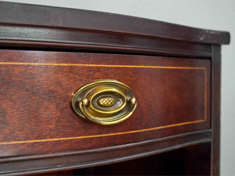 Mahogany Serpentine Front One Drawer Nightstand