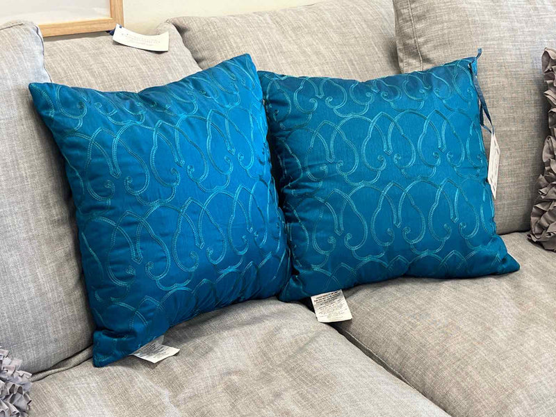 Pair of Teal Accent Pillows