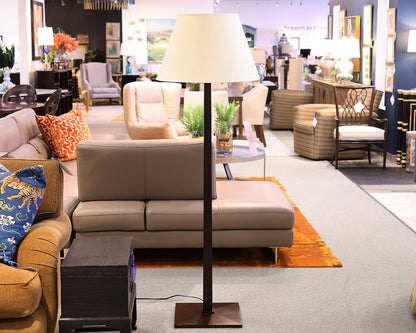 Crate & Barrel Floor Lamp in Espresso Wood Finish