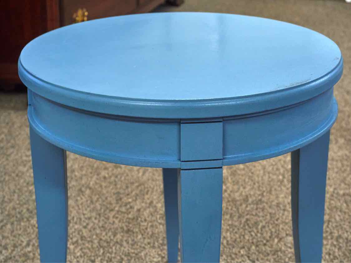 Pair of  Mahogany Side Table with French Blue Finish