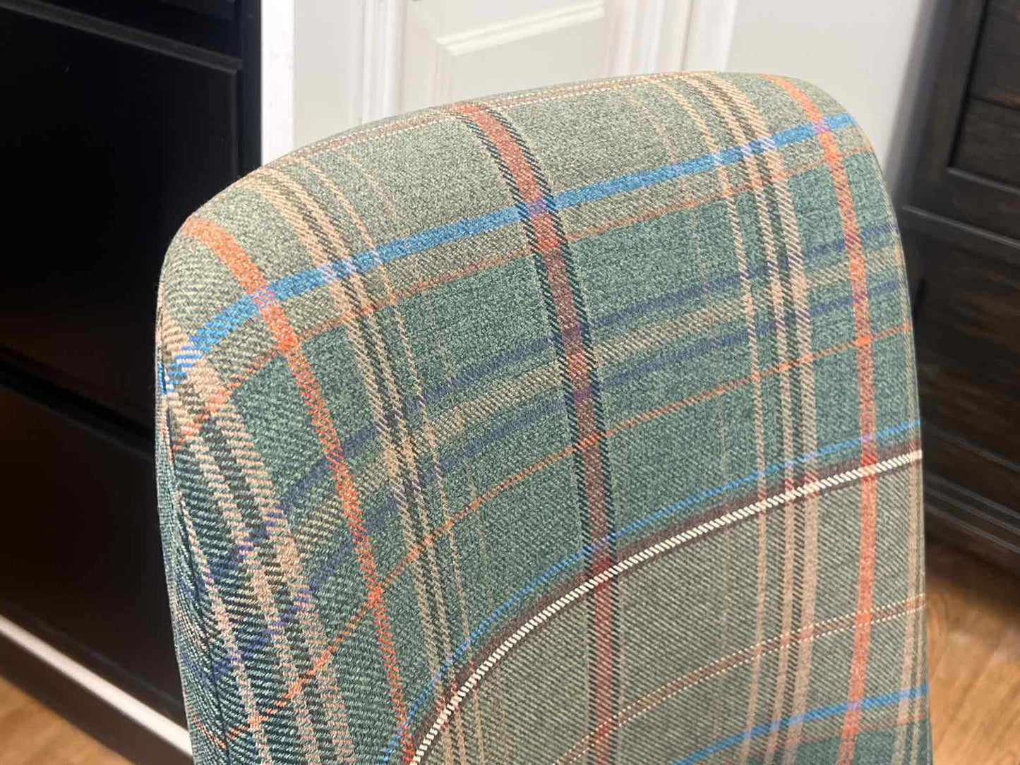 Pair of Plaid Pottery Barn Chairs