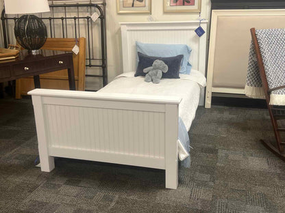 White Beadboard Twin Bed