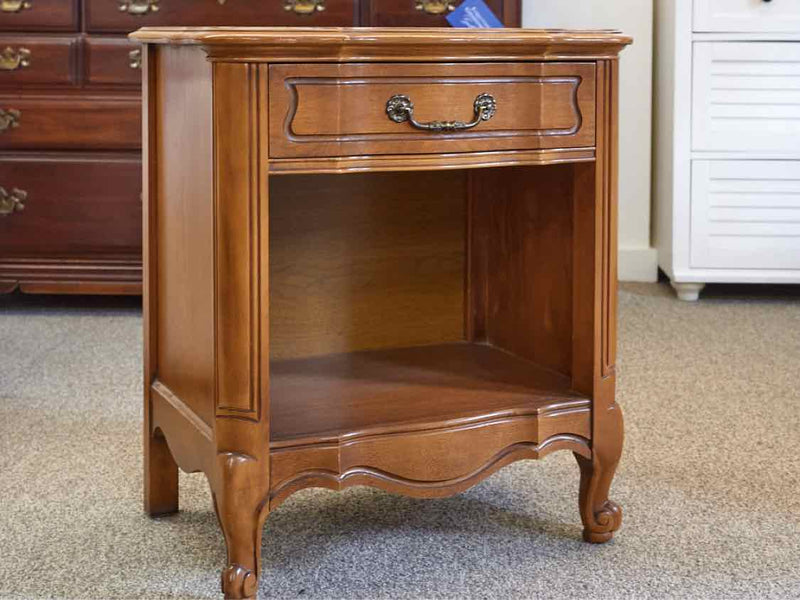 Scalloped Edge Cherry Nightstand