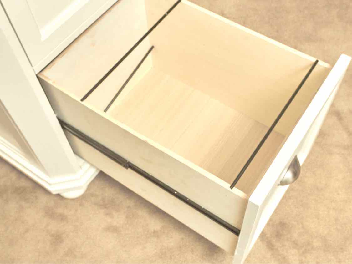 Off White 1 Drawer 1 File Drawer File Cabinet