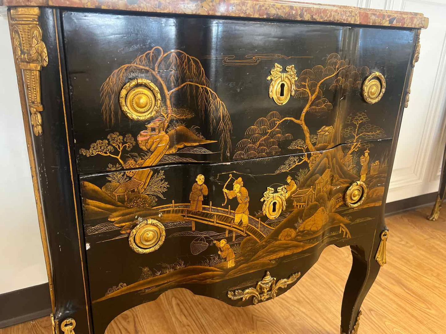 Antique Louis XV Style Chinoiserie Chest