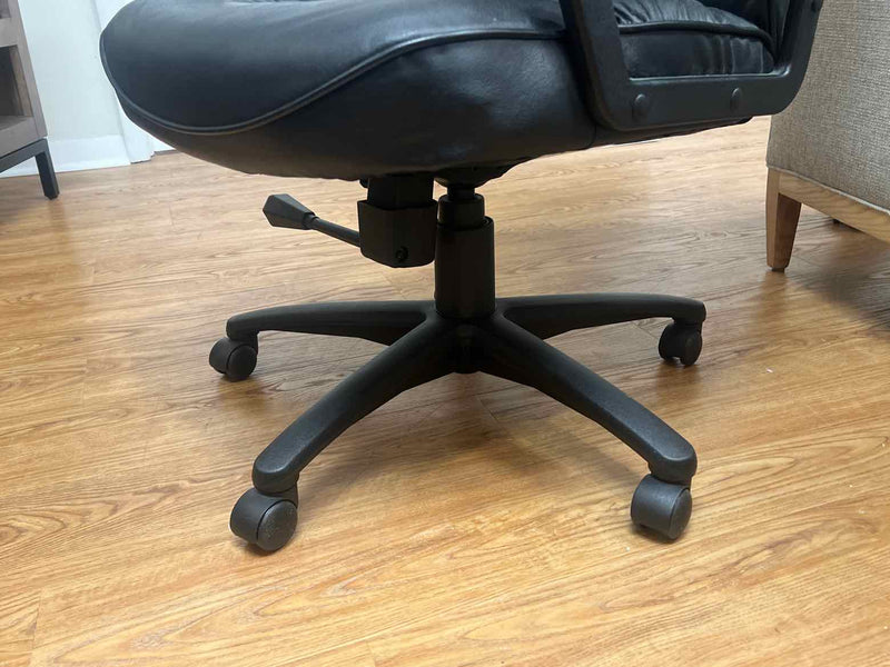 Black Faux Leather Office Chair