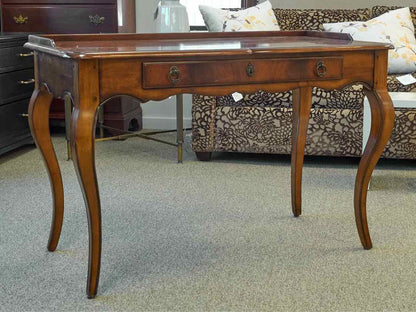 Drexel  Cherry Desk with Cabriole Legs with 1 Drop Down Drawer & Backsplash