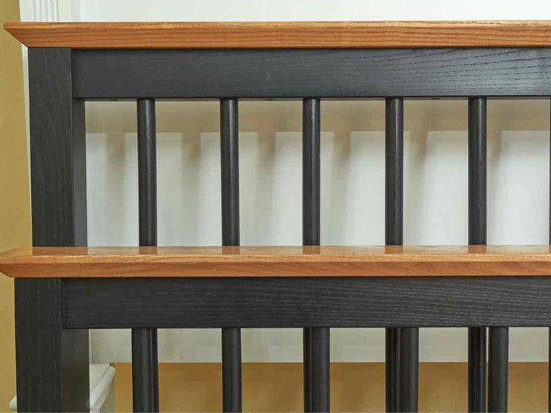 Vermont Tubbs Maple & Black Finish Full Bed Includes Siderails & Slatroll