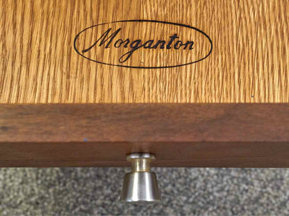 Morganton Walnut Mid Century Modern Side Table with 1 drawer