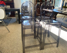 Set of 4 Lucite Ghost Counter Stools