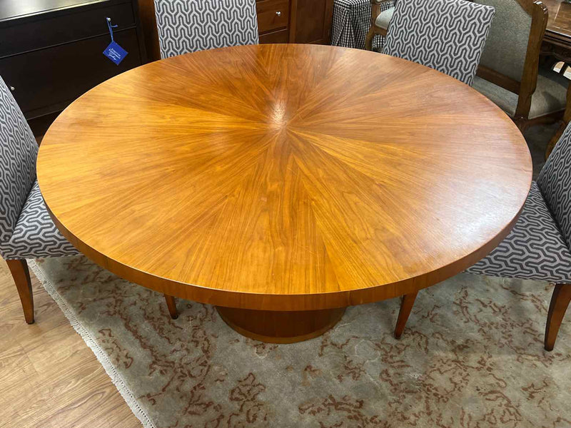 Crate & Barrel Round Cherry Dining Table